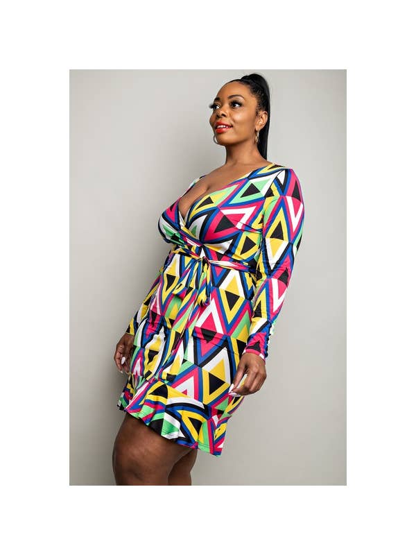 Surplice Plus Size Dress