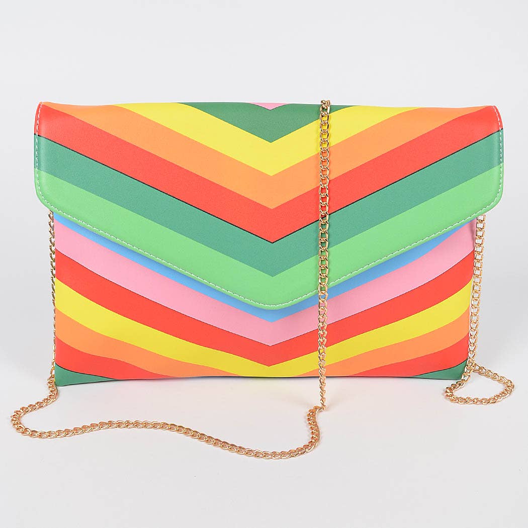 Multi Color Envelope Clutch
