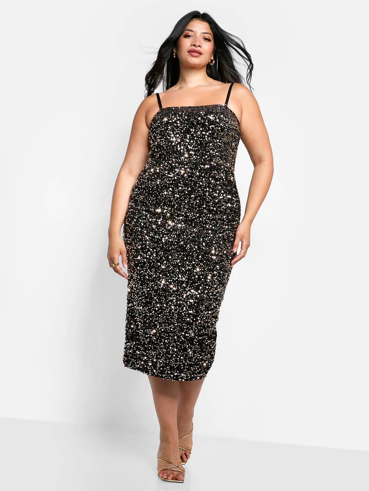 Sequin Midi Bodycon Dress