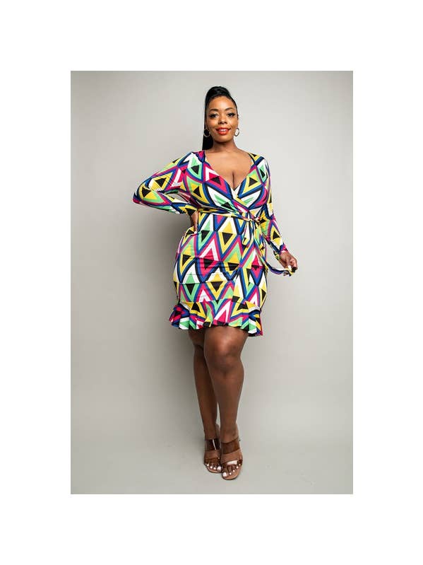 Surplice Plus Size Dress