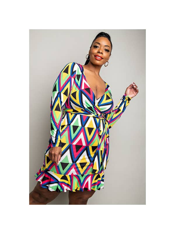 Surplice Plus Size Dress