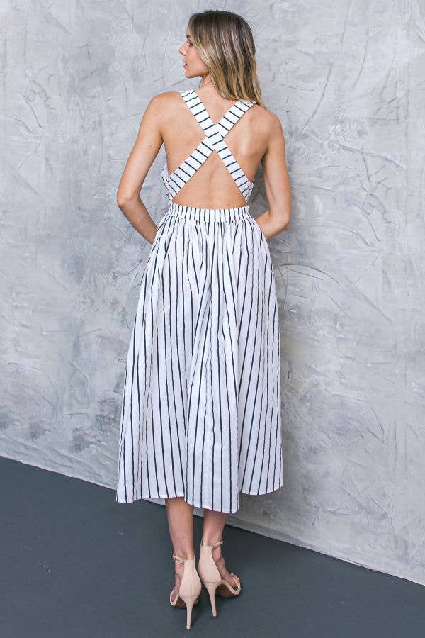 A printed poplin midi dress - ID20183