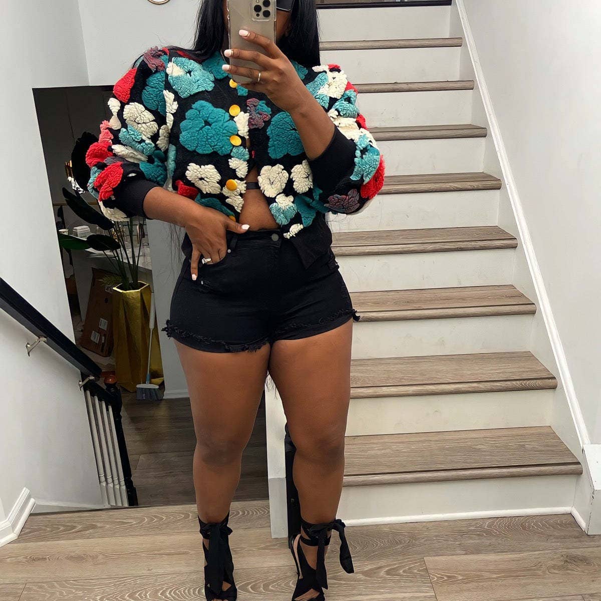 Floral Sweater Cardigan