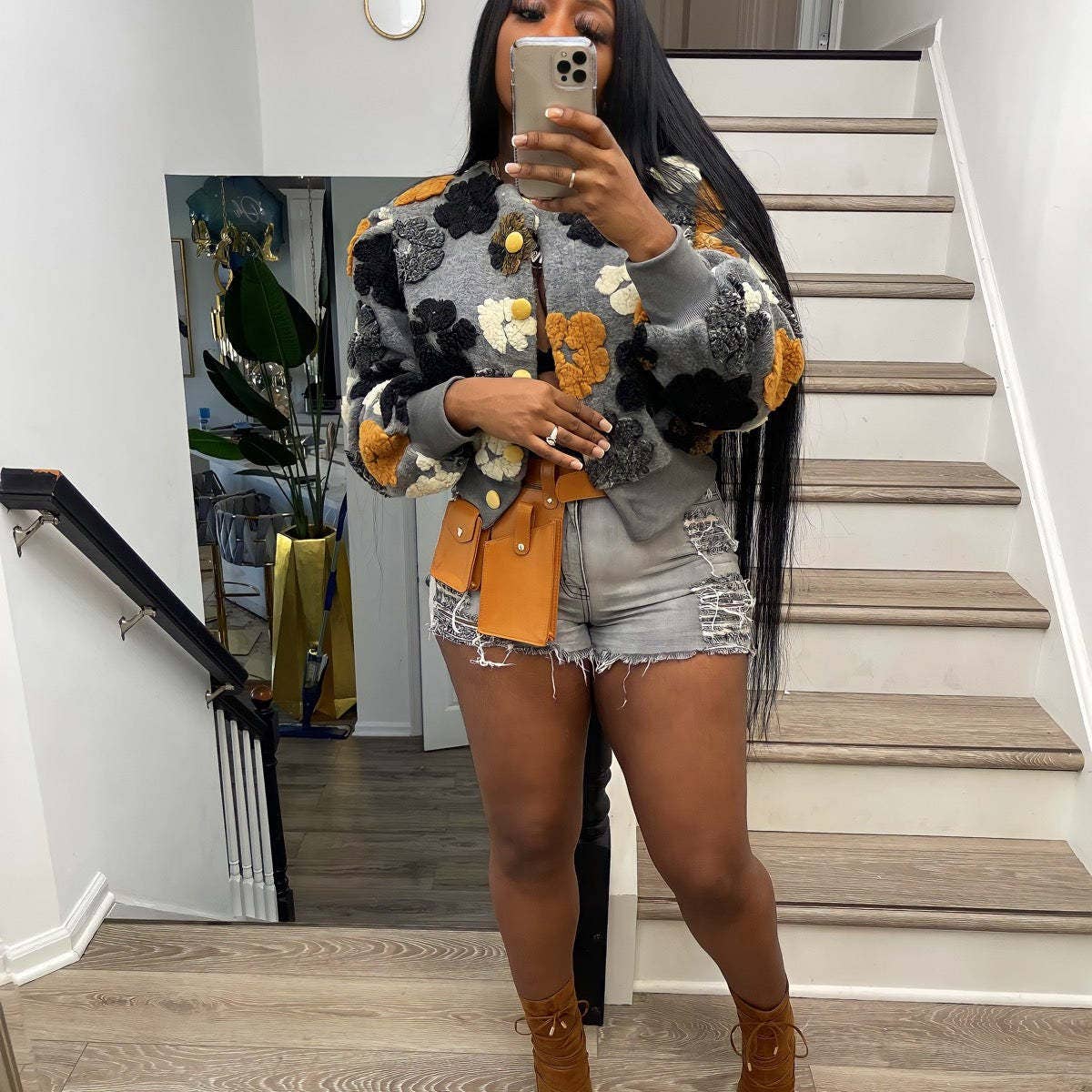 Floral Sweater Cardigan