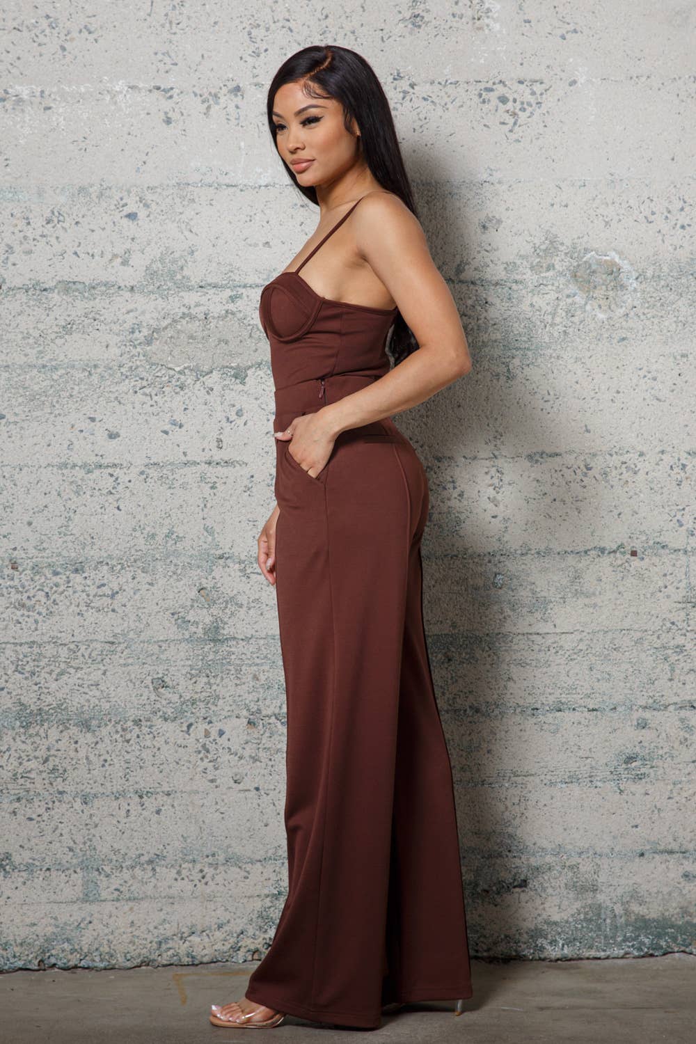 THREE PIECE STRETCH HEAVY KNIT SET