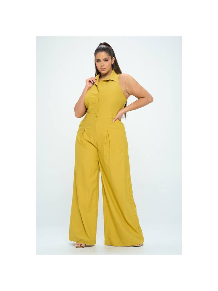 Plus Size Sleeveless Jumpsuit