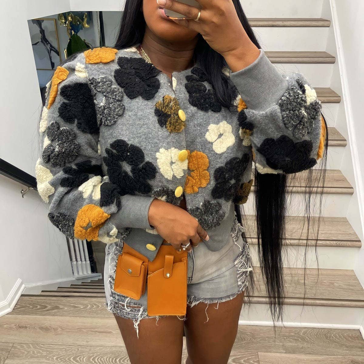 Floral Sweater Cardigan