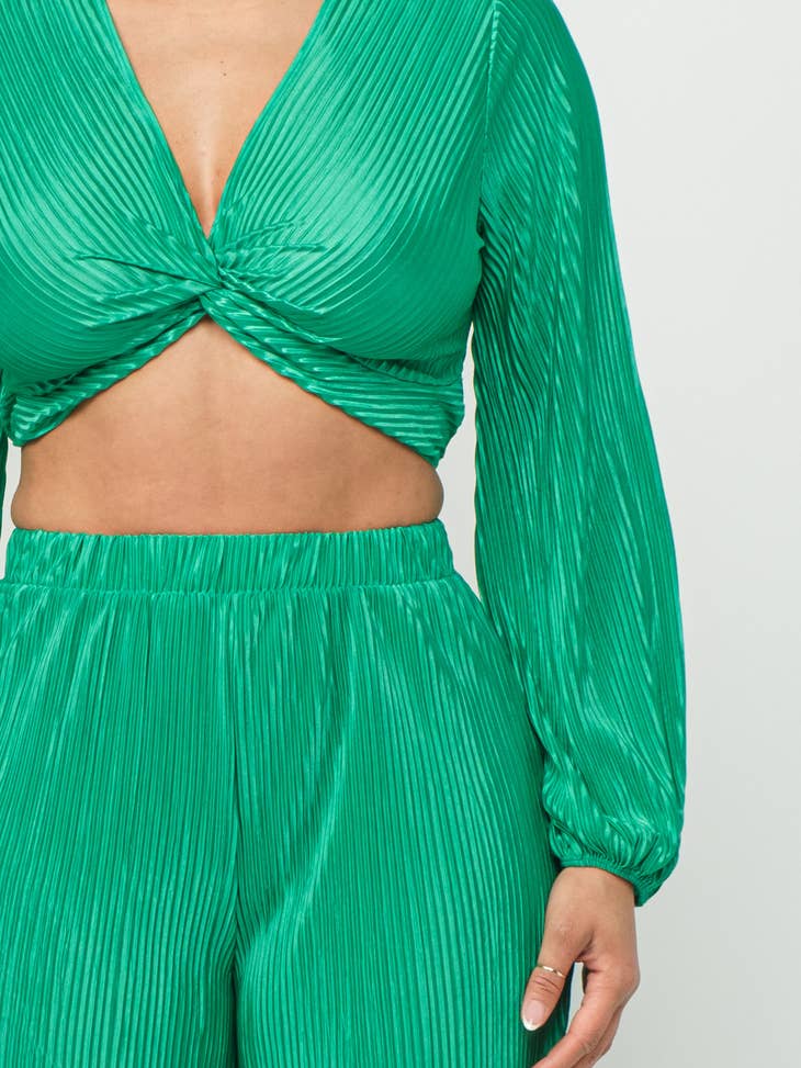 Plisse Top and Bottom Set