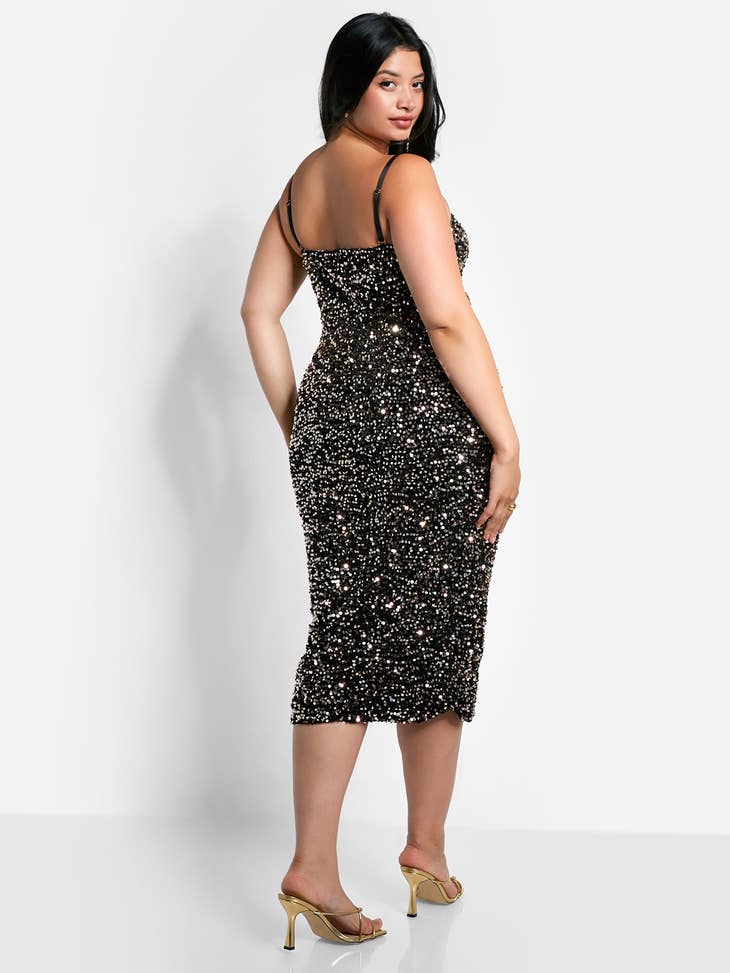 Sequin Midi Bodycon Dress