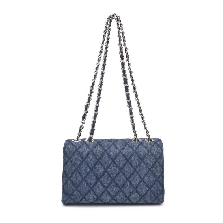 Quilted Denim Crossbody Purse