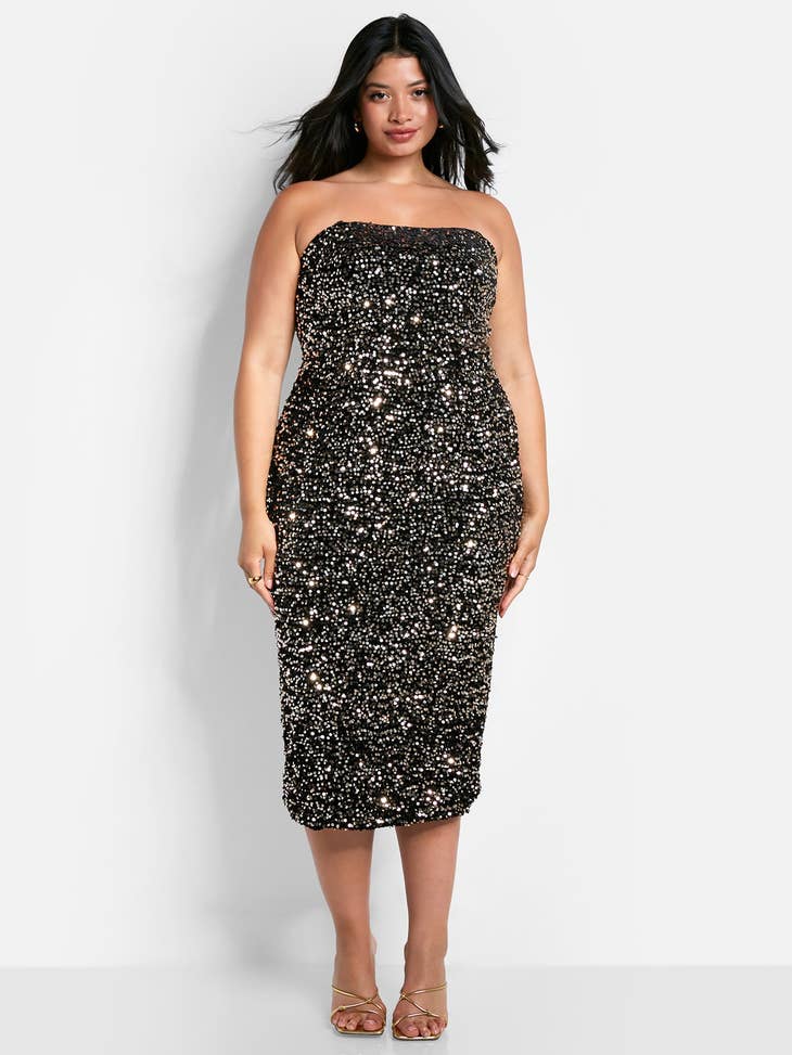 Sequin Midi Bodycon Dress