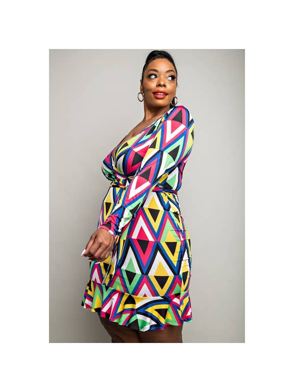 Surplice Plus Size Dress