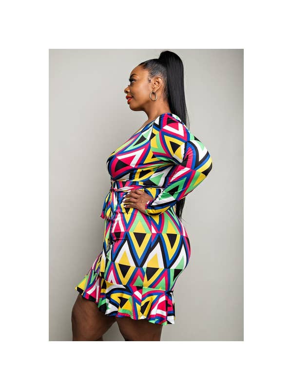 Surplice Plus Size Dress