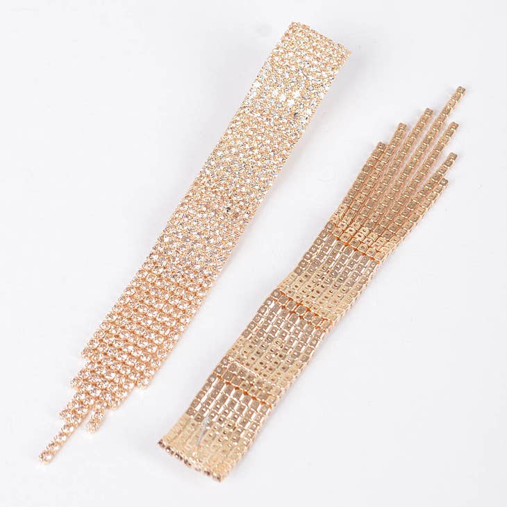 Rhinestone Fringe Earrings