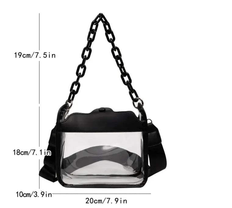 Chain Strap Stadium Crossbody