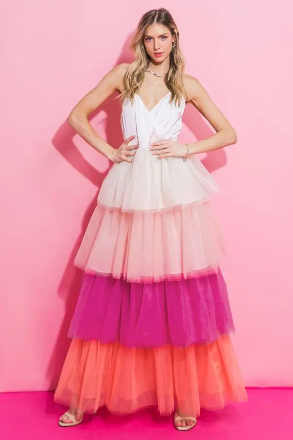 Lovely Tulle Maxi Dress