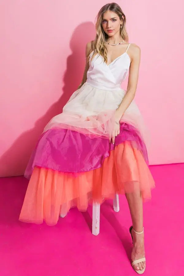 Lovely Tulle Maxi Dress