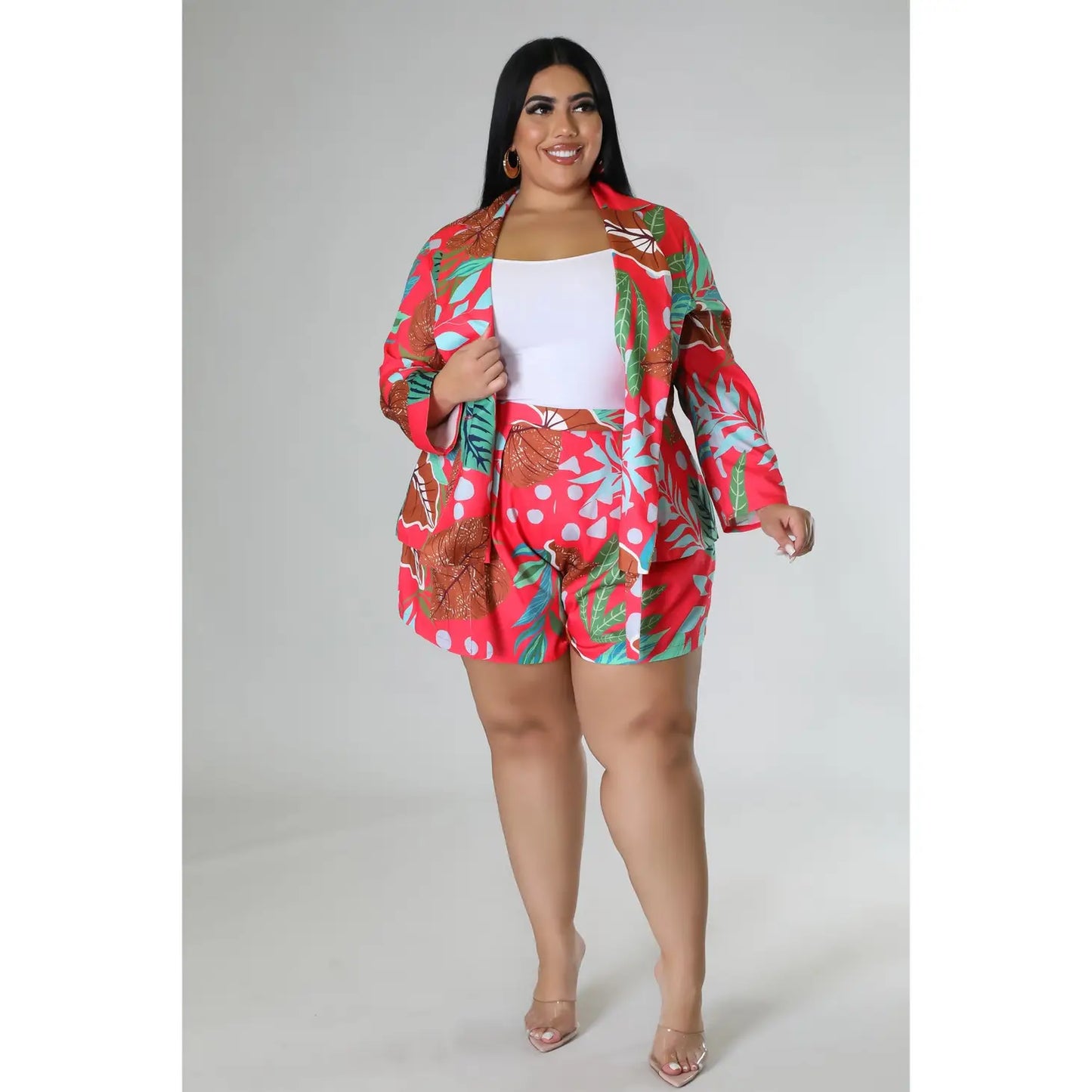 Oasis High Waisted 2 Piece Short Set
