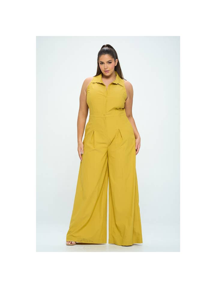 Plus Size Sleeveless Jumpsuit