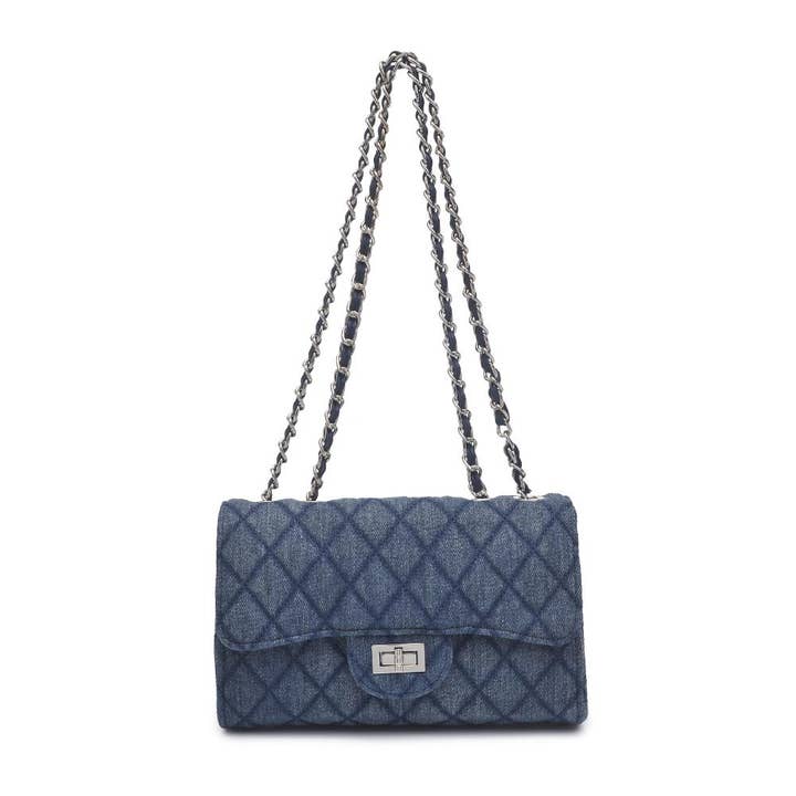 Quilted Denim Crossbody Purse