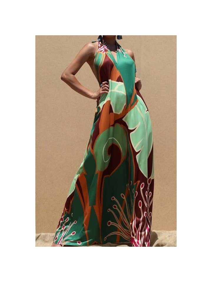 Halter Knit Maxi Dress