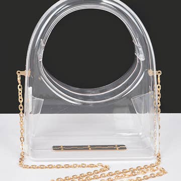 Transparent Acrylic Clutch, Square