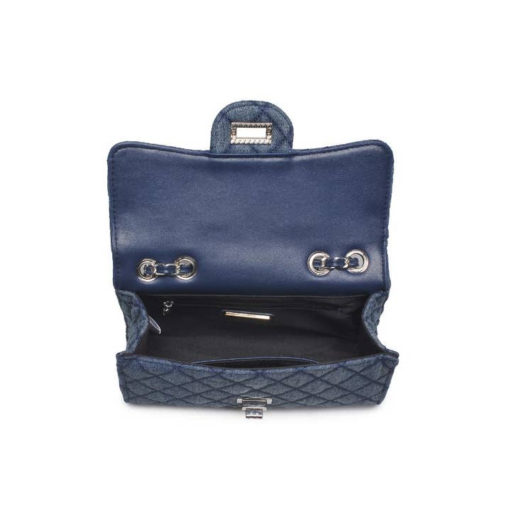 Quilted Denim Crossbody Purse