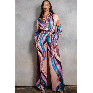 Blouse Top and Bottom Set
