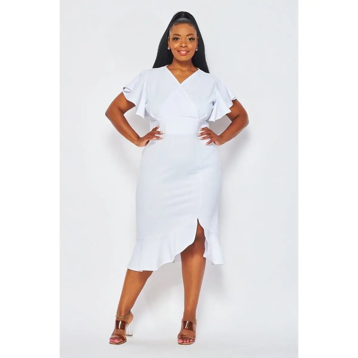 Paula Ruffle Bodycon Dress