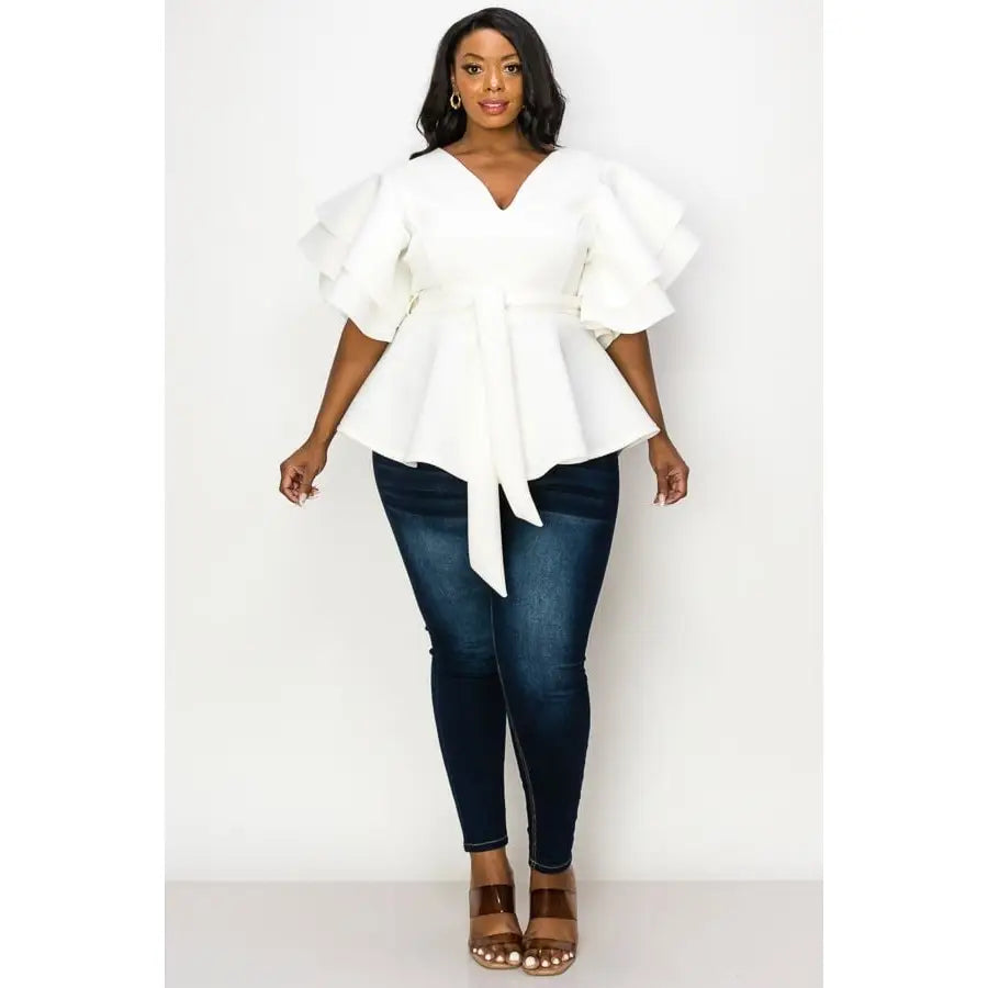 Adele Ruffle Top