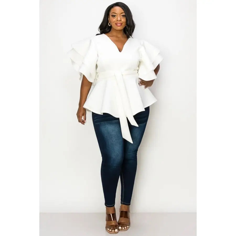 Adele Ruffle Top