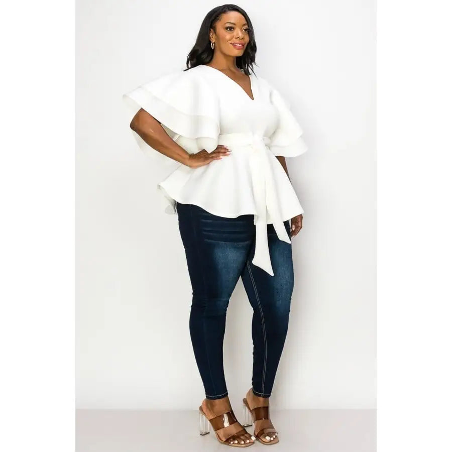Adele Ruffle Top