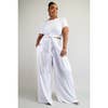 White Wrap Around Top and Bottom Set