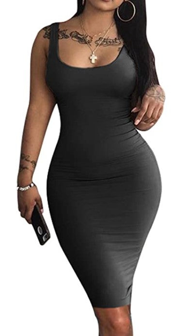 Bodycon Sleeveless Midi Dress