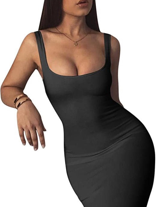 Bodycon Sleeveless Midi Dress