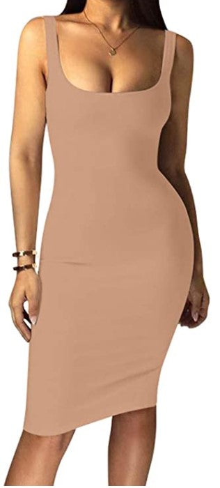 Bodycon Sleeveless Midi Dress