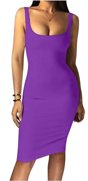Bodycon Sleeveless Midi Dress