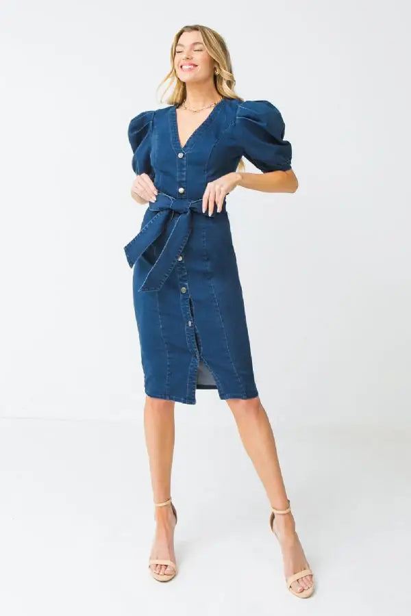 Denim Midi Dress