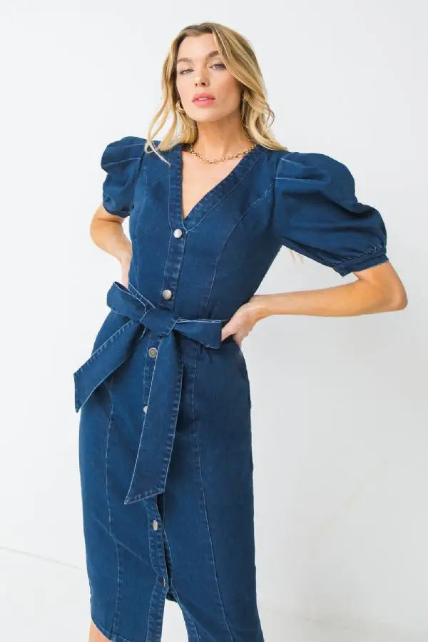 Denim Midi Dress