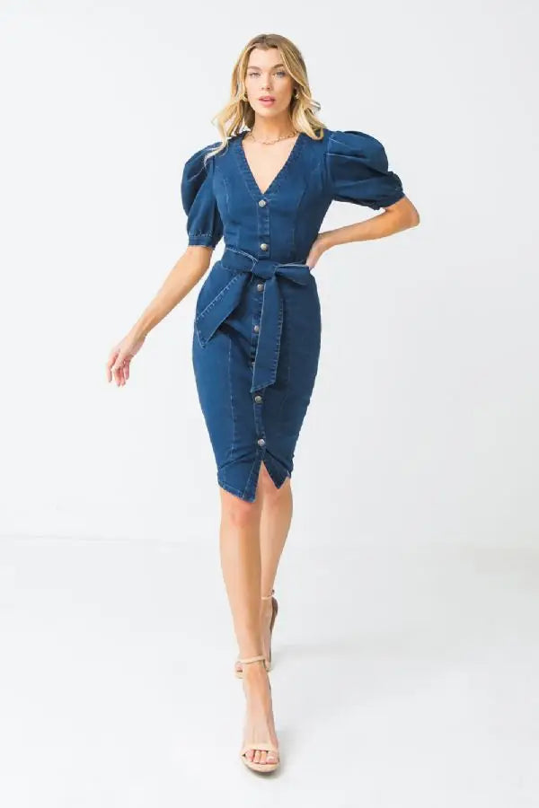 Denim Midi Dress