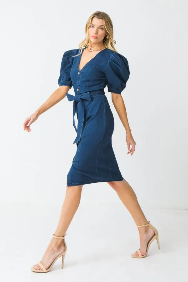 Denim Midi Dress