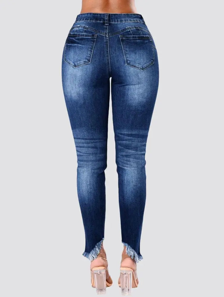 Fringed Ankle Jeans