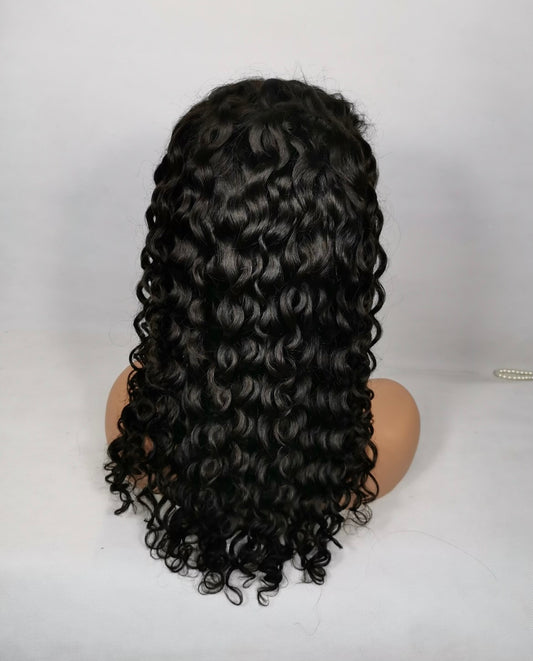 Deep Wave Lace Front and Pre-Cut Wig
