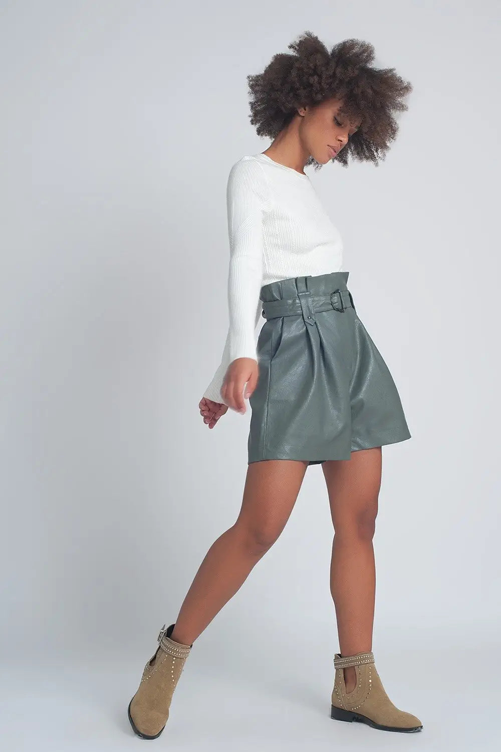 Leather Shorts w/ Belt