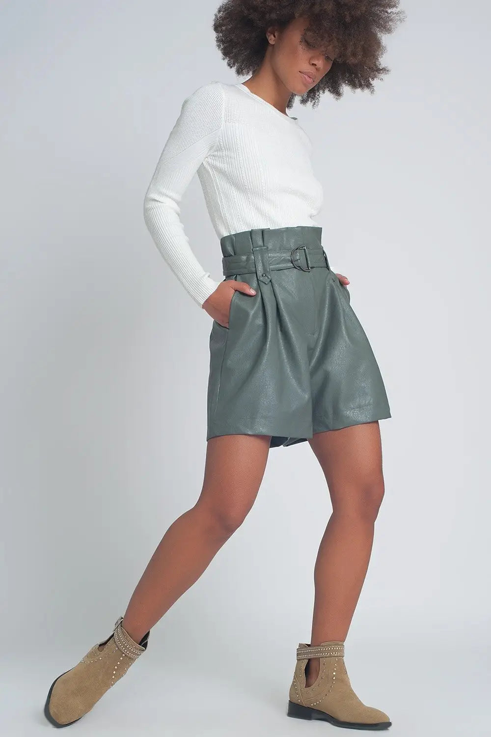 Leather Shorts w/ Belt
