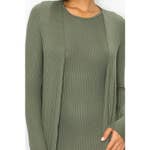 Sleeveless Dress and Cardigan Set