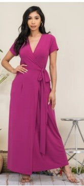 Spring Thigh-Slit Maxi Dress