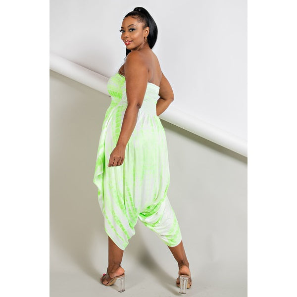 Tie-Dye Smocked Jumpsuit