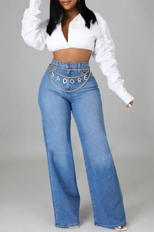 High Waisted Wide Leg Jeans