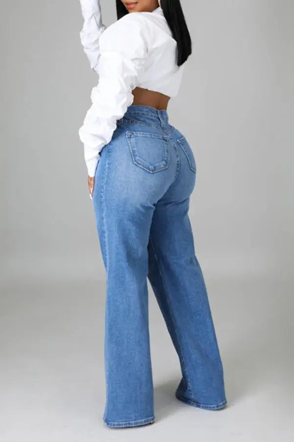 High Waisted Wide Leg Jeans